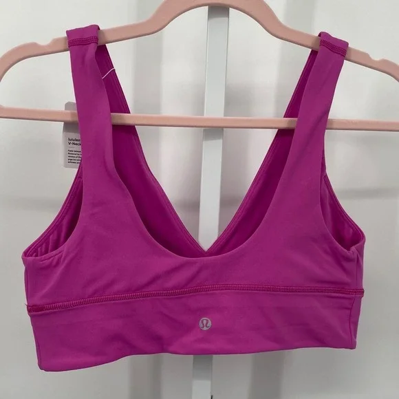 Lululemon NWT Align V-Neck A/B Purple Highlight Nulu Yoga Bra LW2DW3S Size 10 - Picture 1 of 9